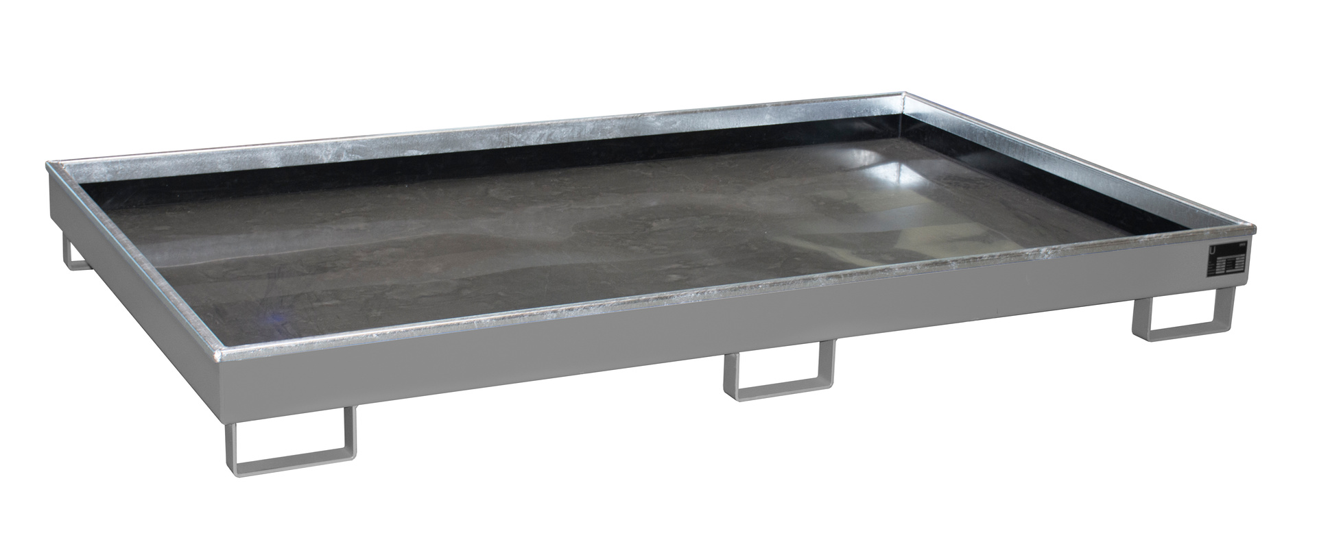 Regalwanne mit PE-Einsatz Typ RW PE RAL 7005 Mausgrau